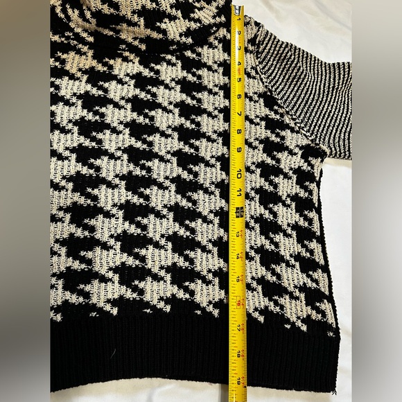Lucky Brand Black and White Cowl Neck Sweater - Picture 9 of 9
